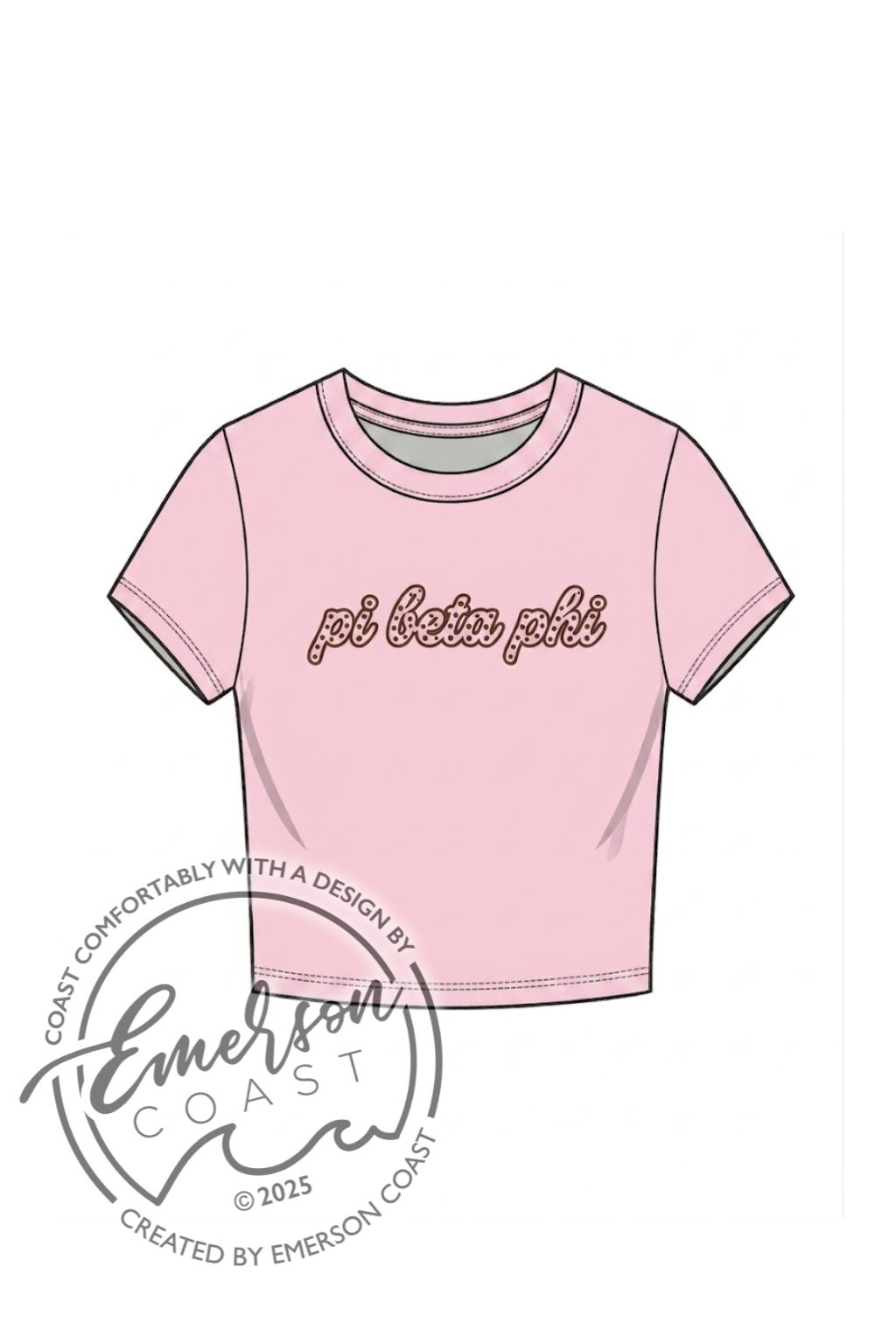 Pi Phi Pink Recruitment Baby Tee