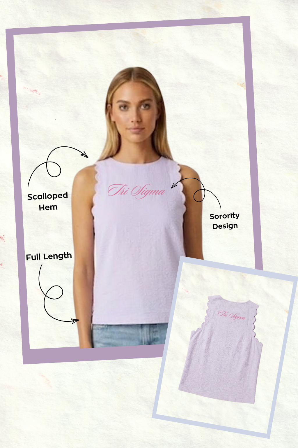 Emerson Coast Exclusive Scalloped Hem Tank