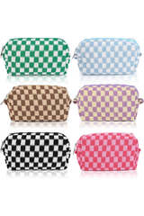 Sorority Checkered Makeup Bag
