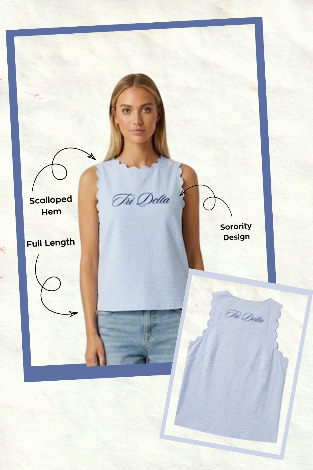 Emerson Coast Exclusive Scalloped Hem Tank