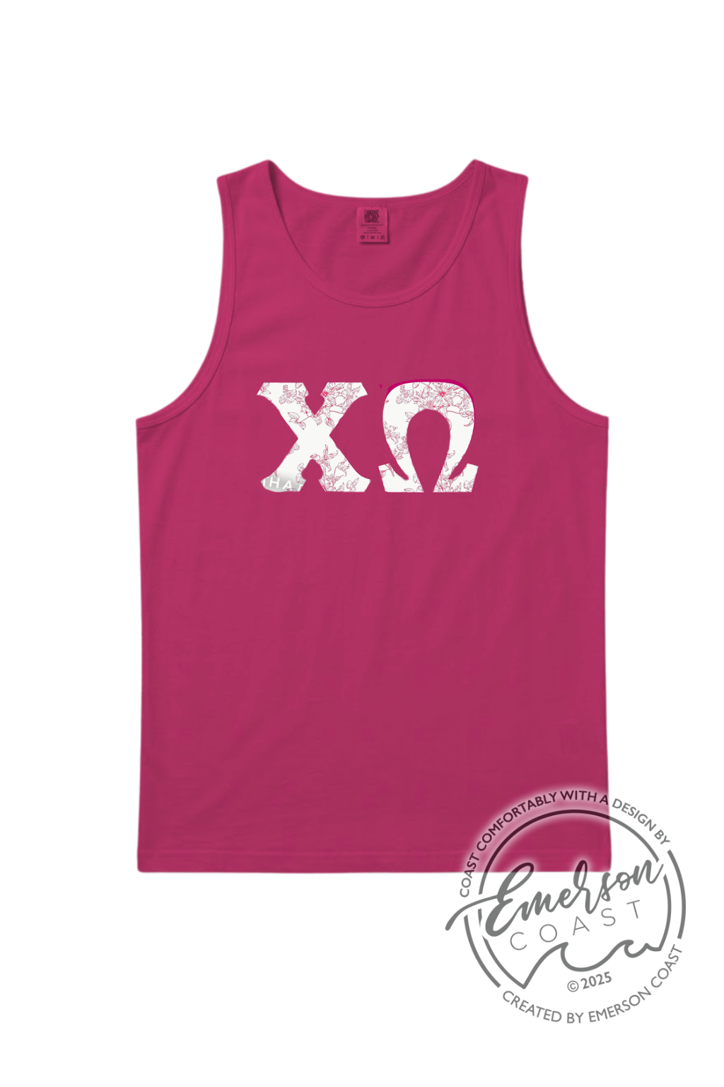 Chi Omega Pink Floral Tank