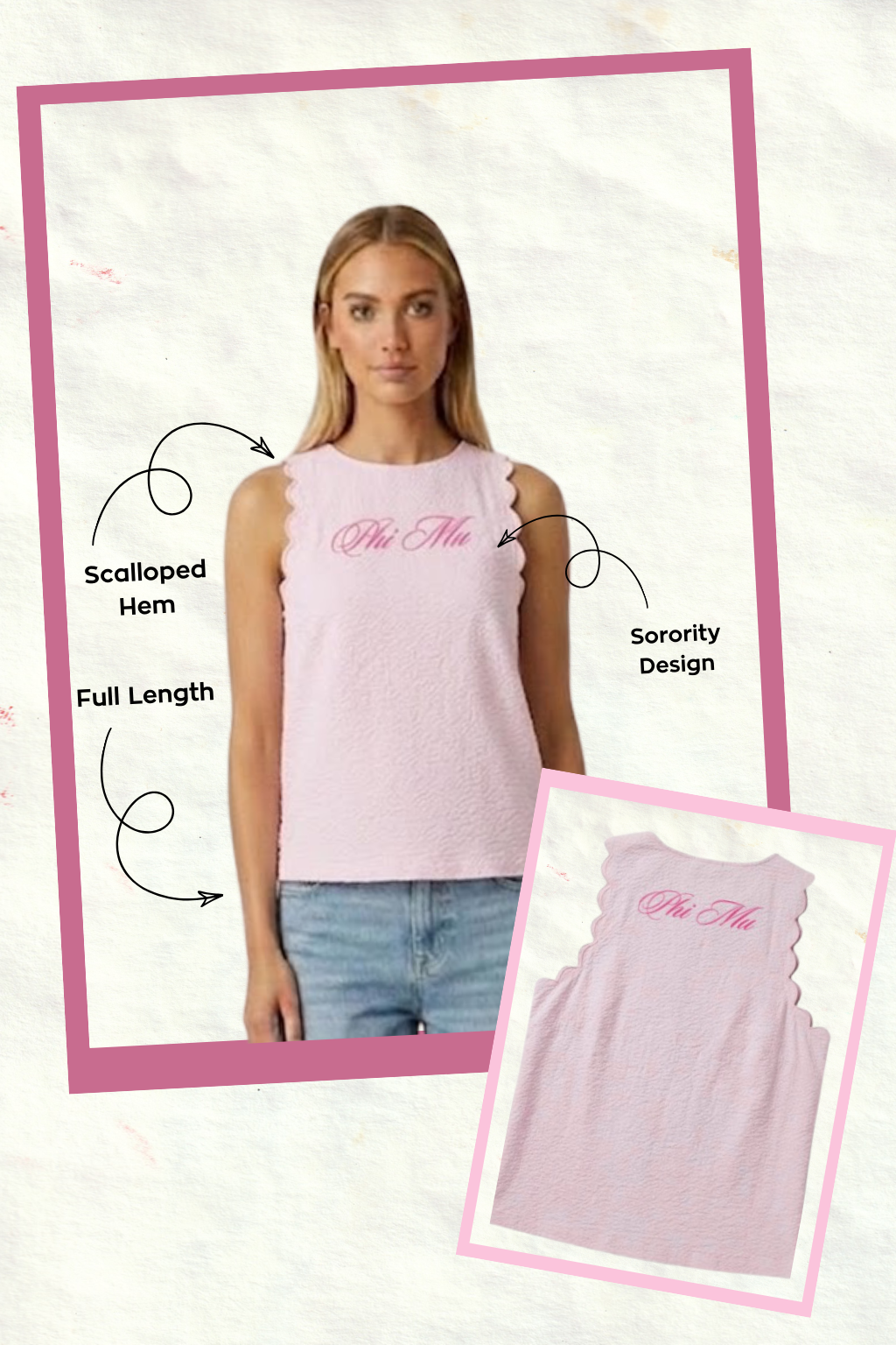 Emerson Coast Exclusive Scalloped Hem Tank