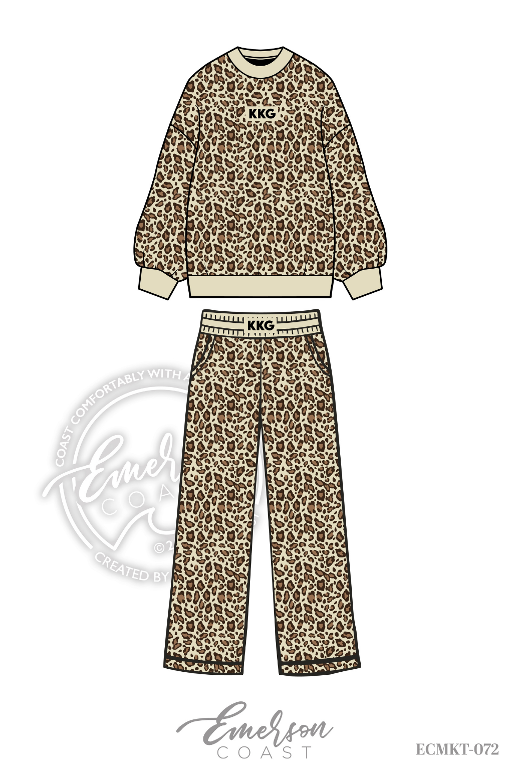 Kappa Kappa Gamma Cheetah Print Mock/Pant Set