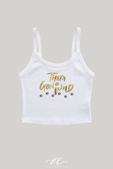 Theta Gone Wild Gold Foil Baby Tank