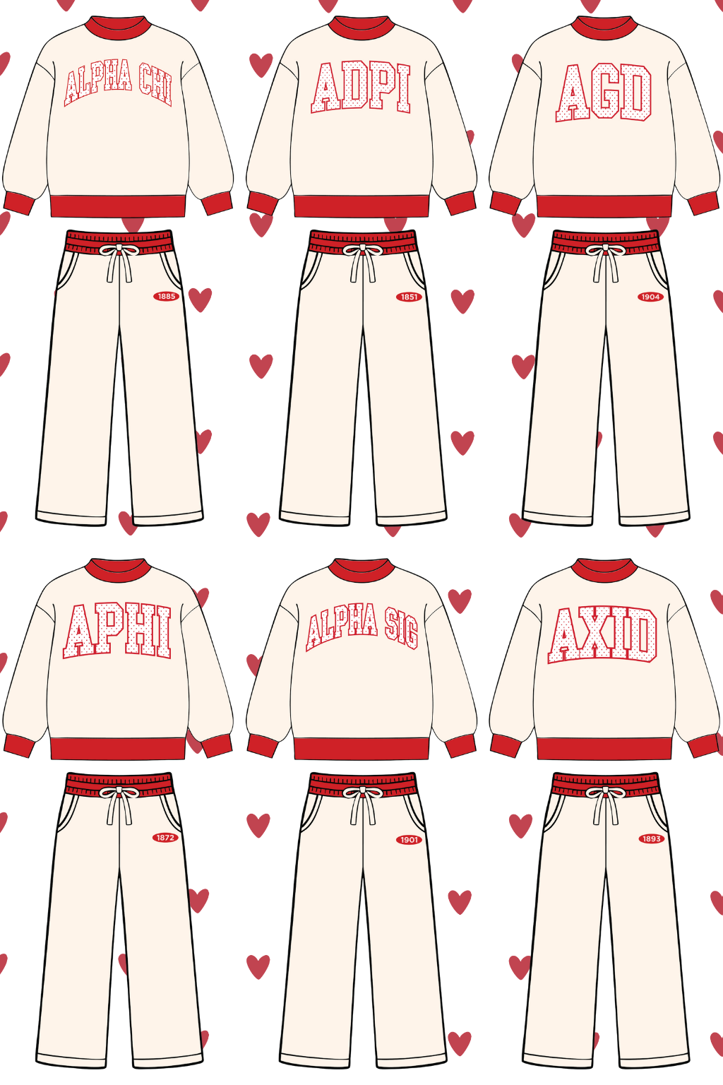 Valentines Mock Neck & Pant Set