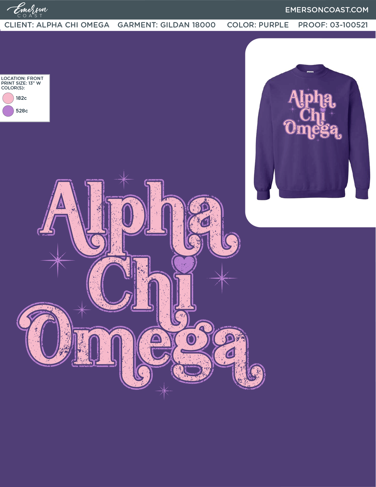 03-100521 Alpha Chi Omega Oklahoma City University Sweatshirt 2021