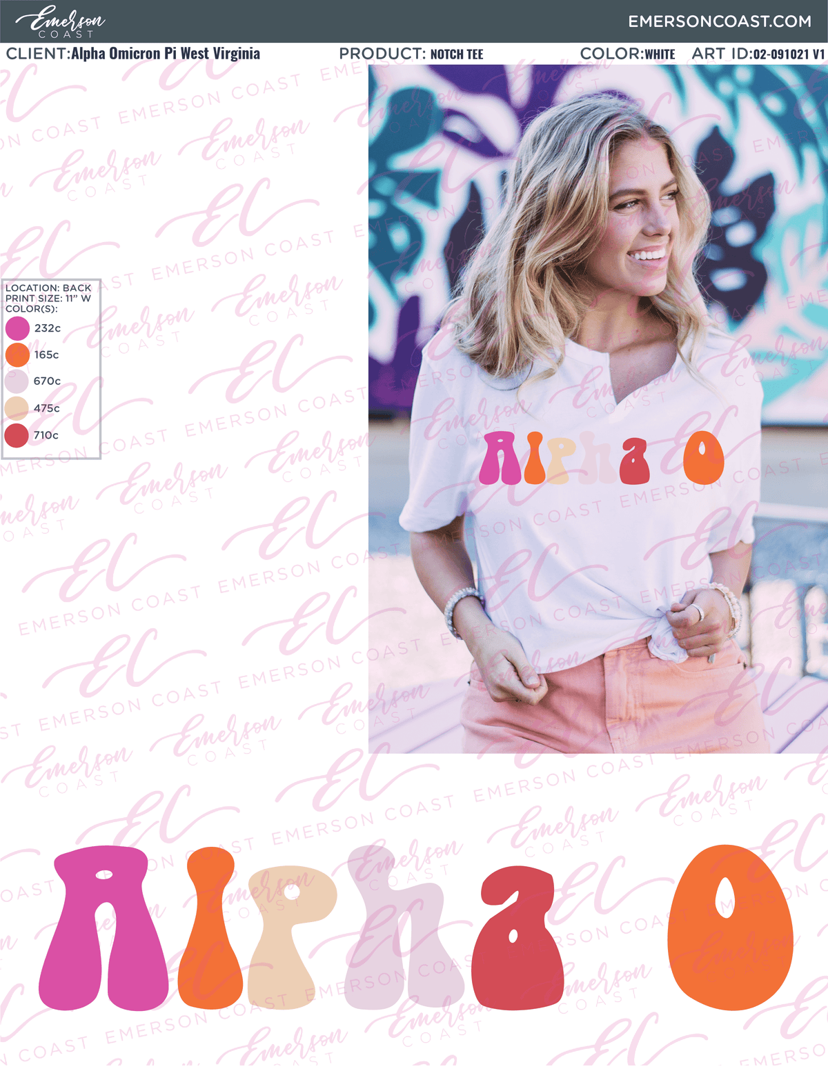 02-091021 Alpha Omicron Pi West Virginia University Notch Tee 2021-01