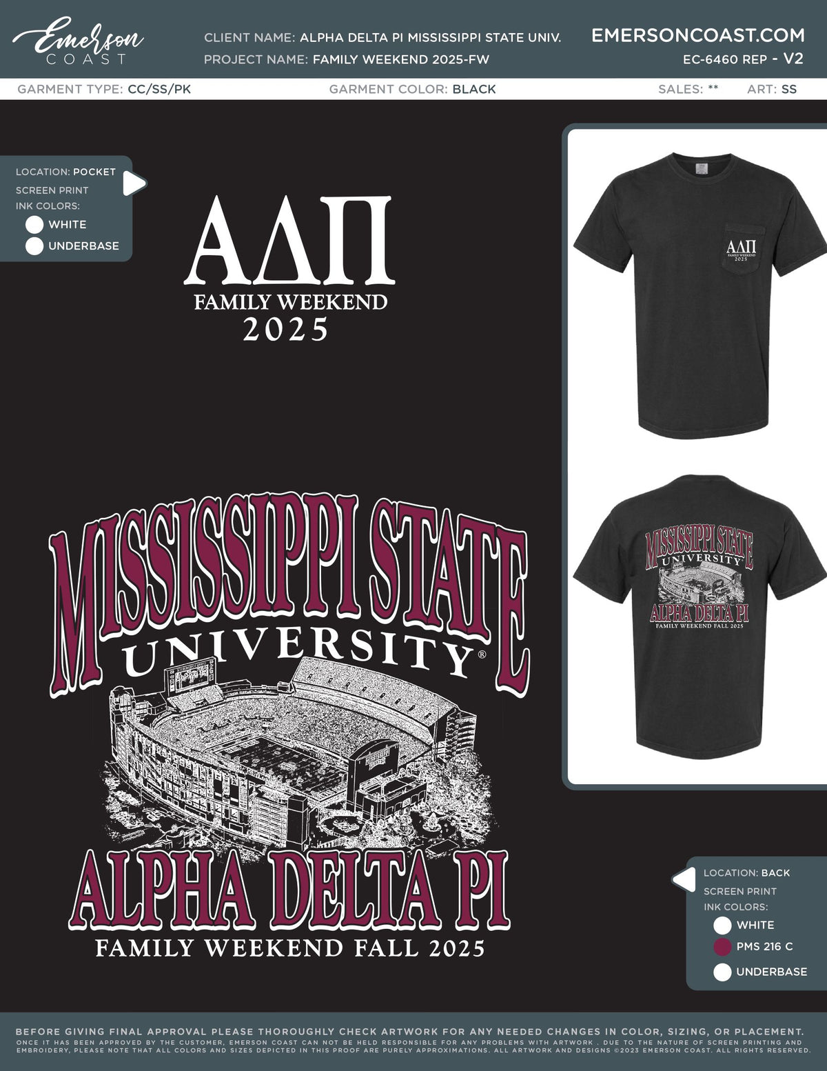 EC-6460 REP Alpha Delta Pi Mississippi State University Family Weekend 2025-FW REORDER