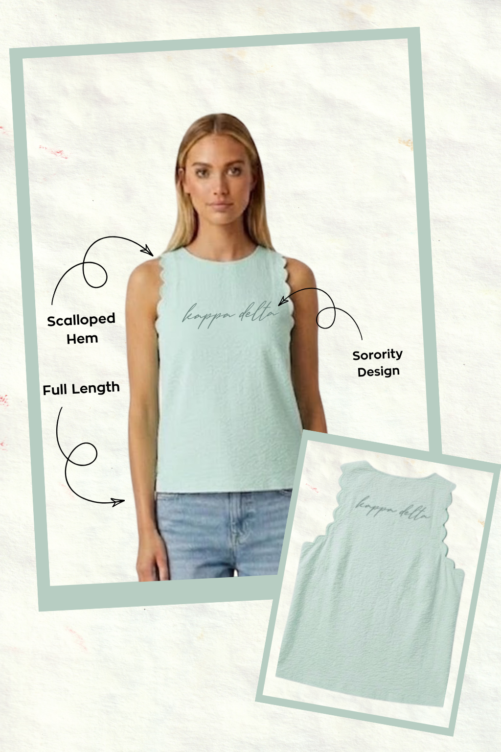 Emerson Coast Exclusive Scalloped Hem Tank