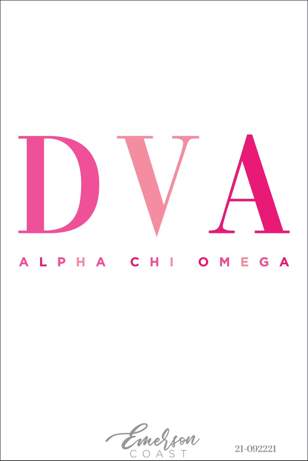 Alpha Chi Omega Pink DVA T-Shirt