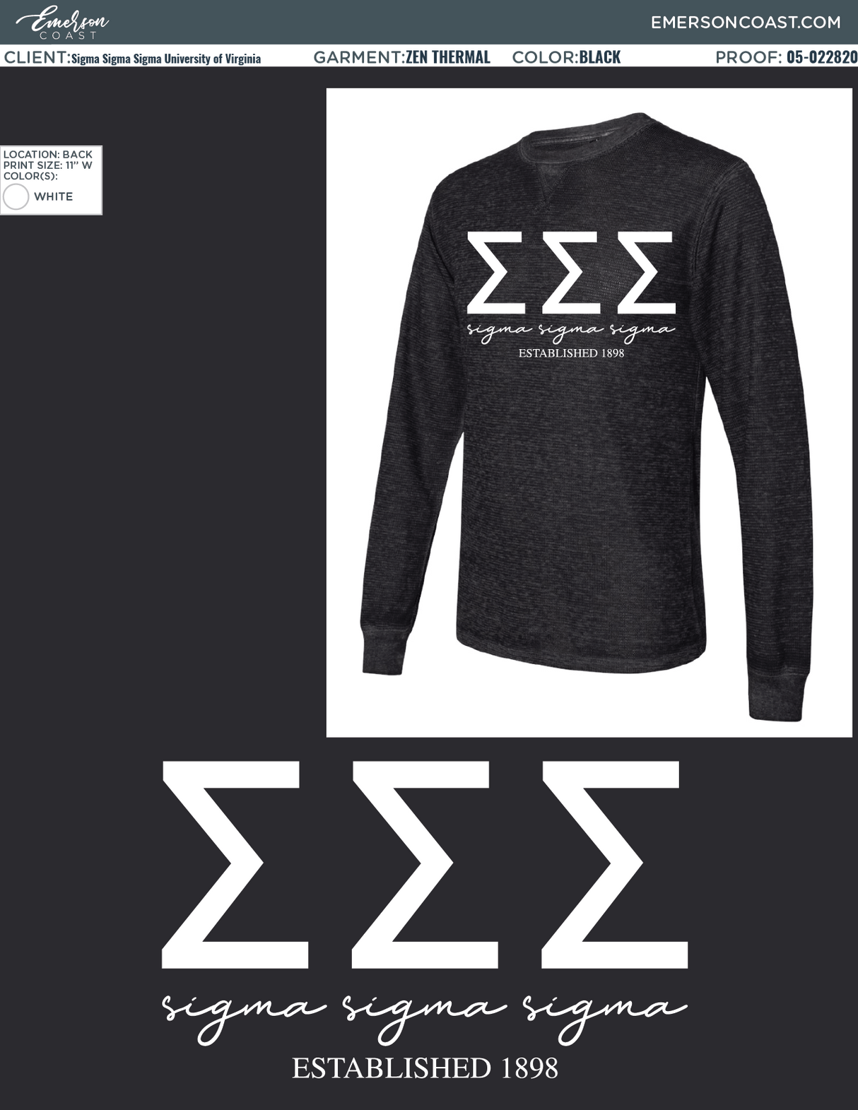 05-022820 Sigma Sigma Sigma University of Virginia Long Sleeve Thermal 2020-01