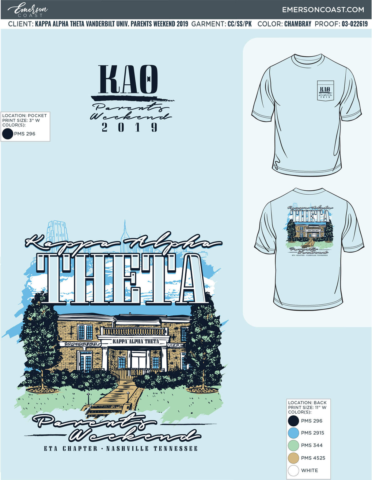 03-022619 Kappa Alpha Theta Vanderbilt University Parents Weekend 2019