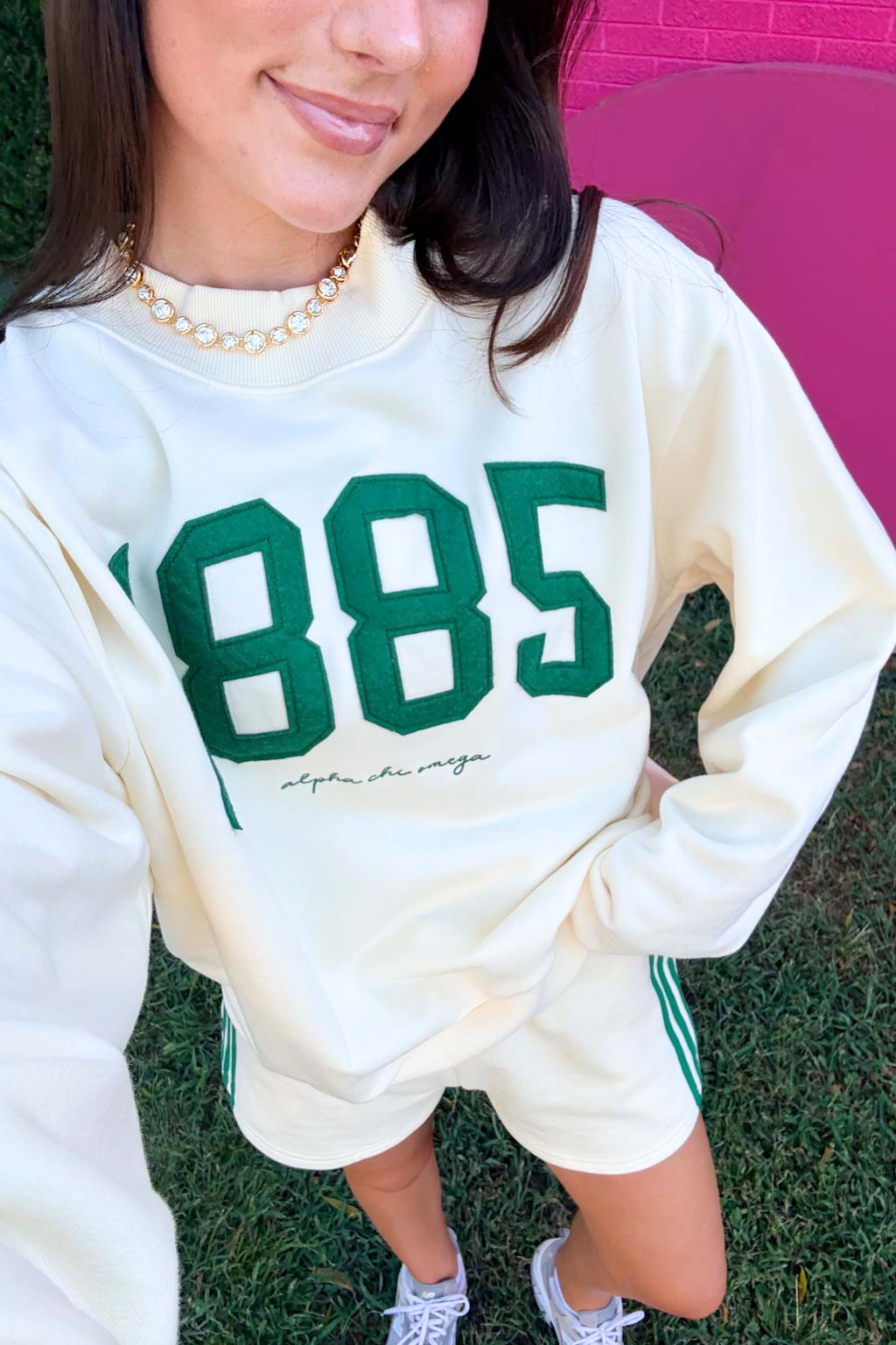 Alpha Chi Omega Vintage Varsity Mockneck