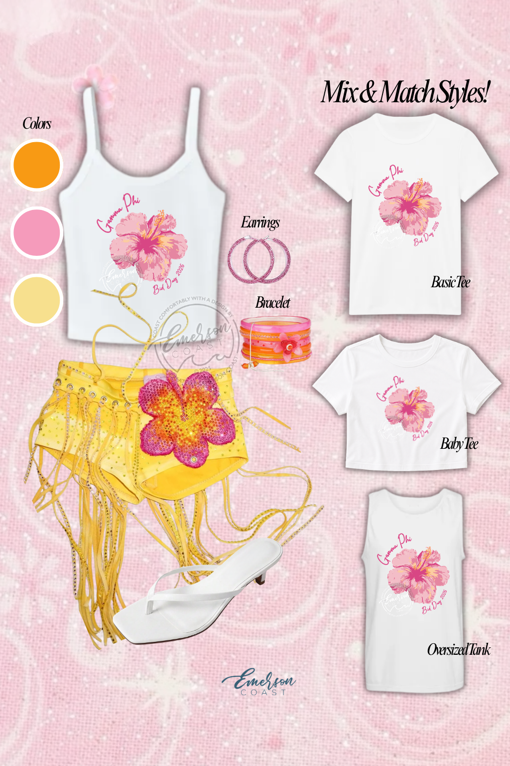 GPhi Tropical Paradise Bid Day Tee