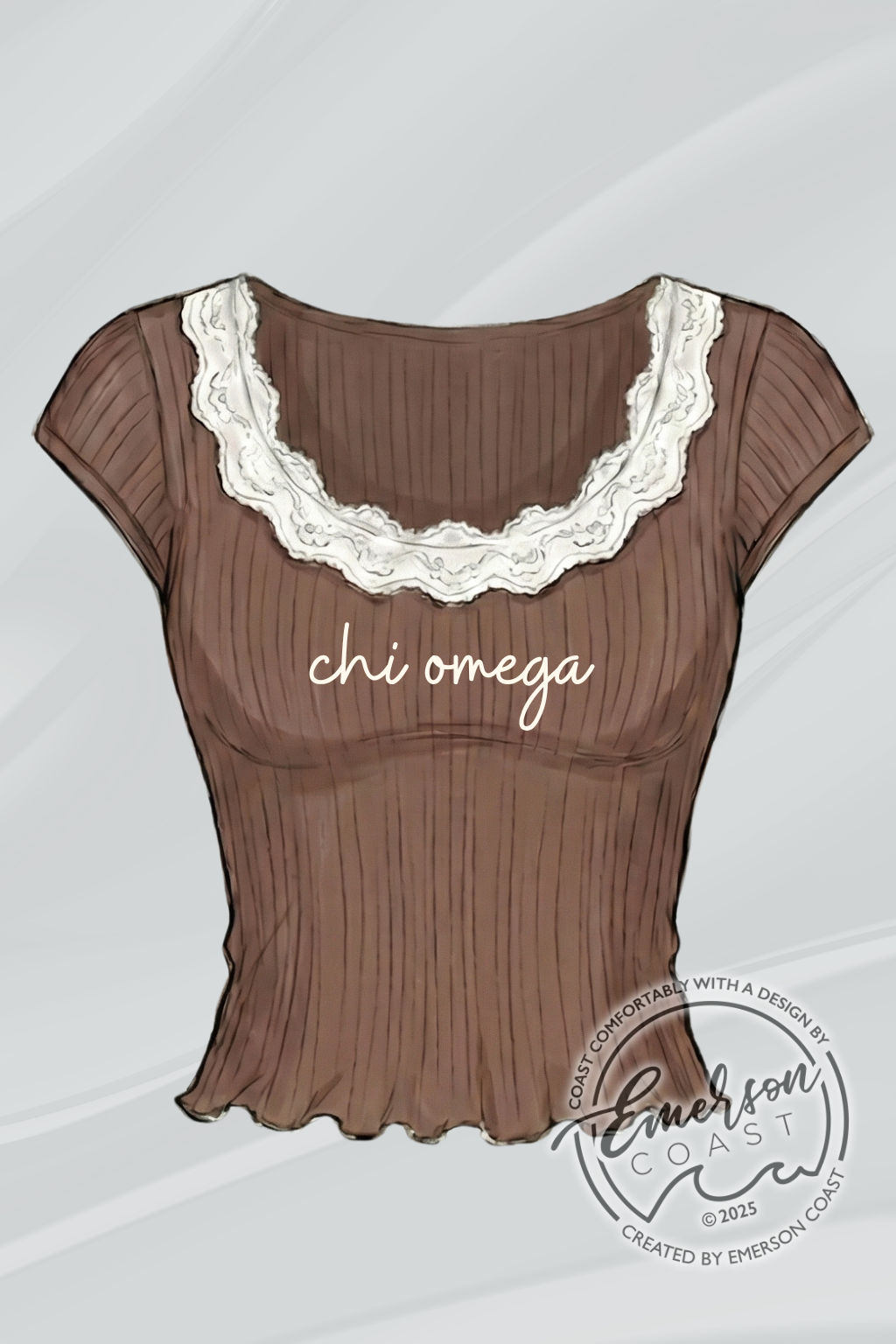 Sorority Lace Scoop Neck Baby Tee