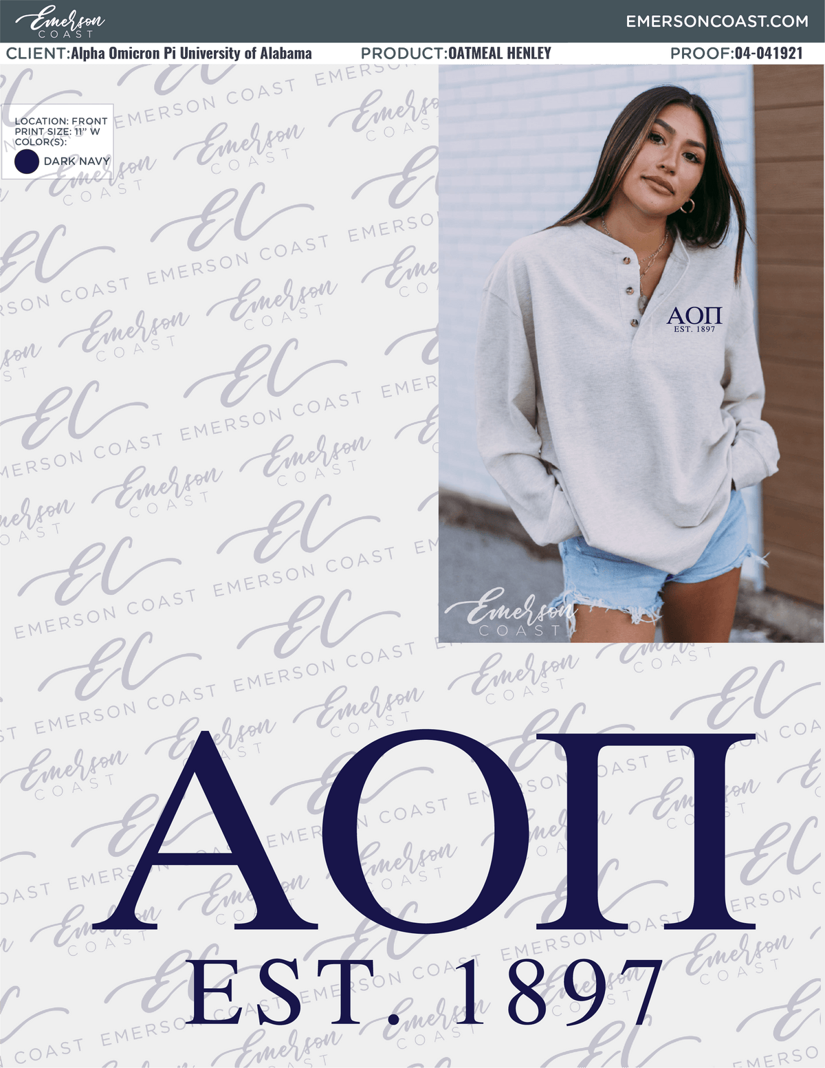 04-041921 Alpha Omicron Pi University of Alabama Oatmeal Henley 2021-01