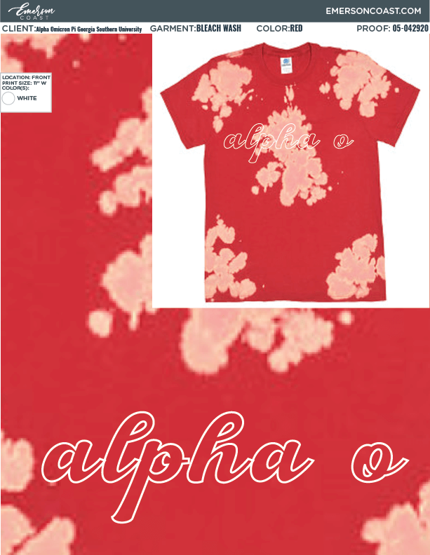 05-042920 Alpha Omicron Pi Georgia Southern University Bleach Wash 2020-02