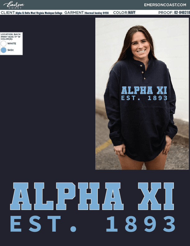 02-040318 Alpha Xi Delta West Virginia Wesleyan College Thermal Henley 2020-01
