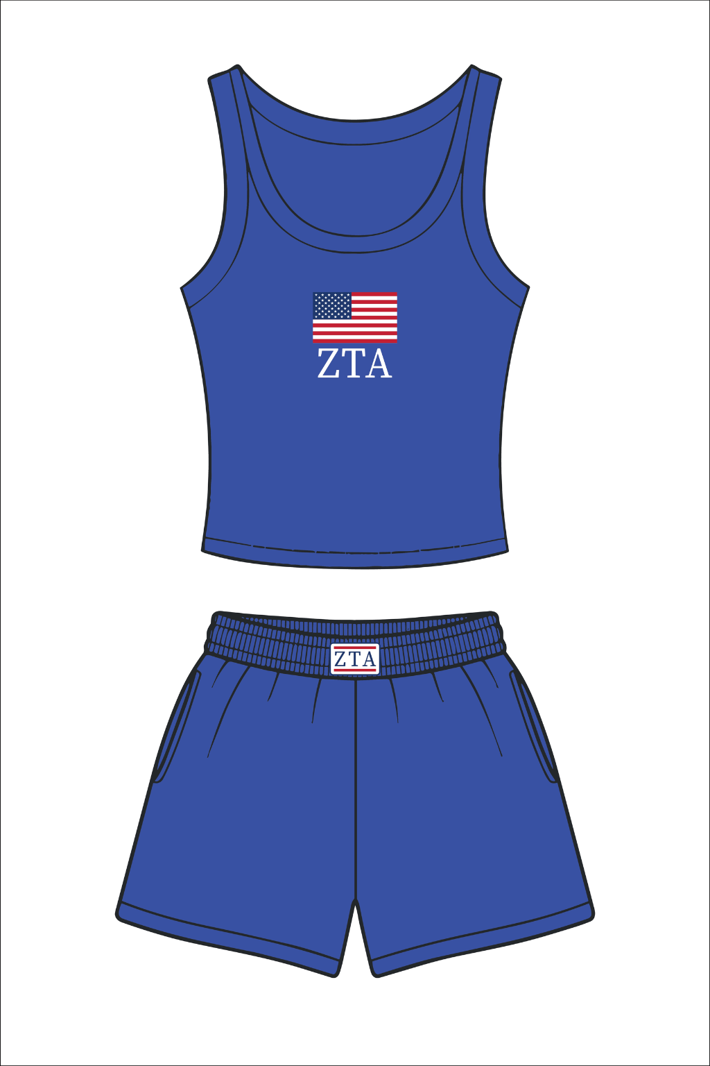 Zeta Tau Alpha 4th of July Work Week Tee