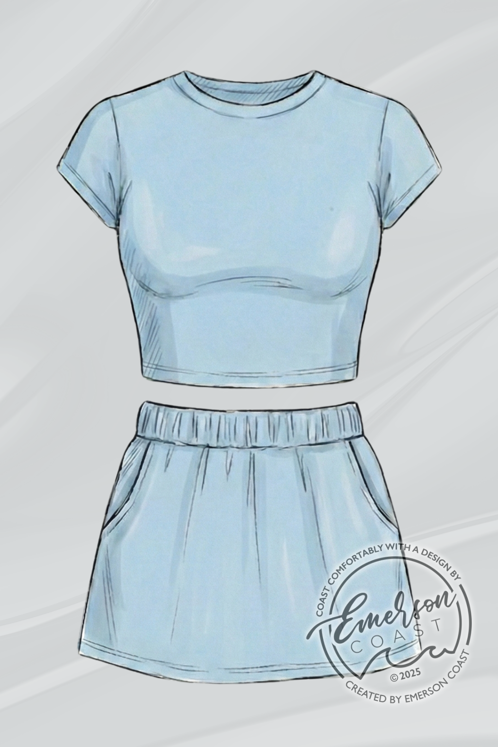 Sorority Athletic Top & Skirt Set