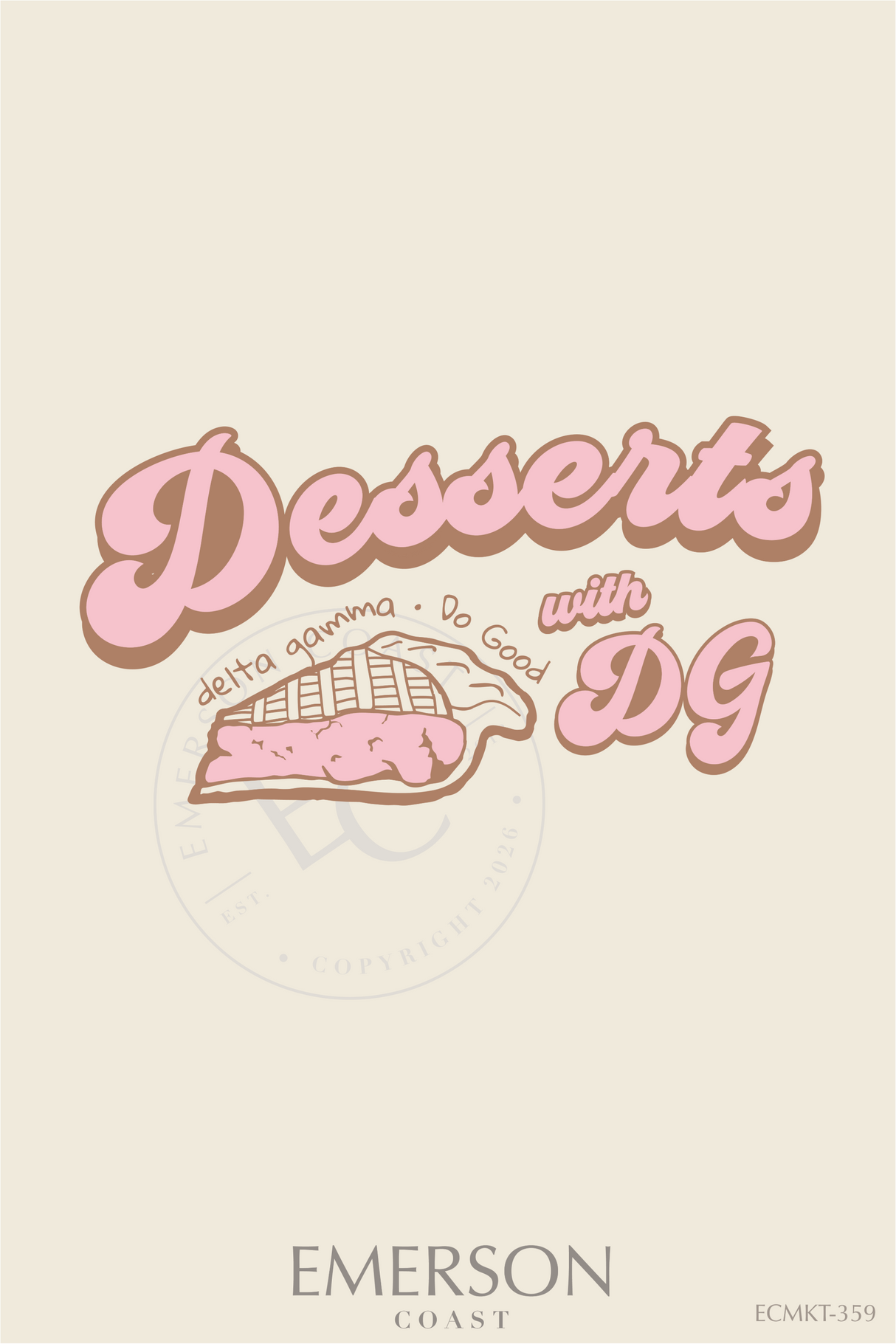 Delta Gamma Desserts With DG T-Shirt