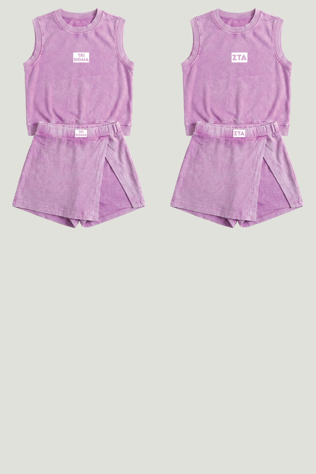 Lilac Varsity Skort Set