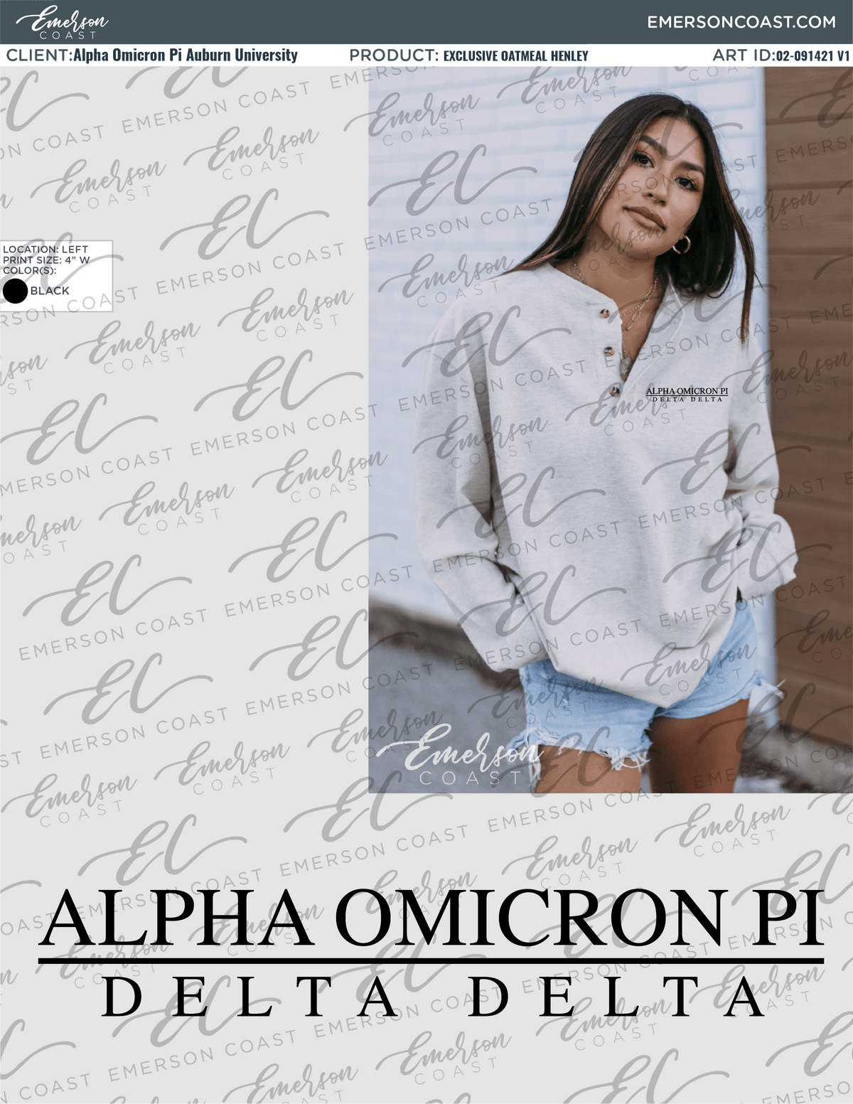 02-091421 Alpha Omicron Pi Auburn University Oatmeal Henley 2021-01