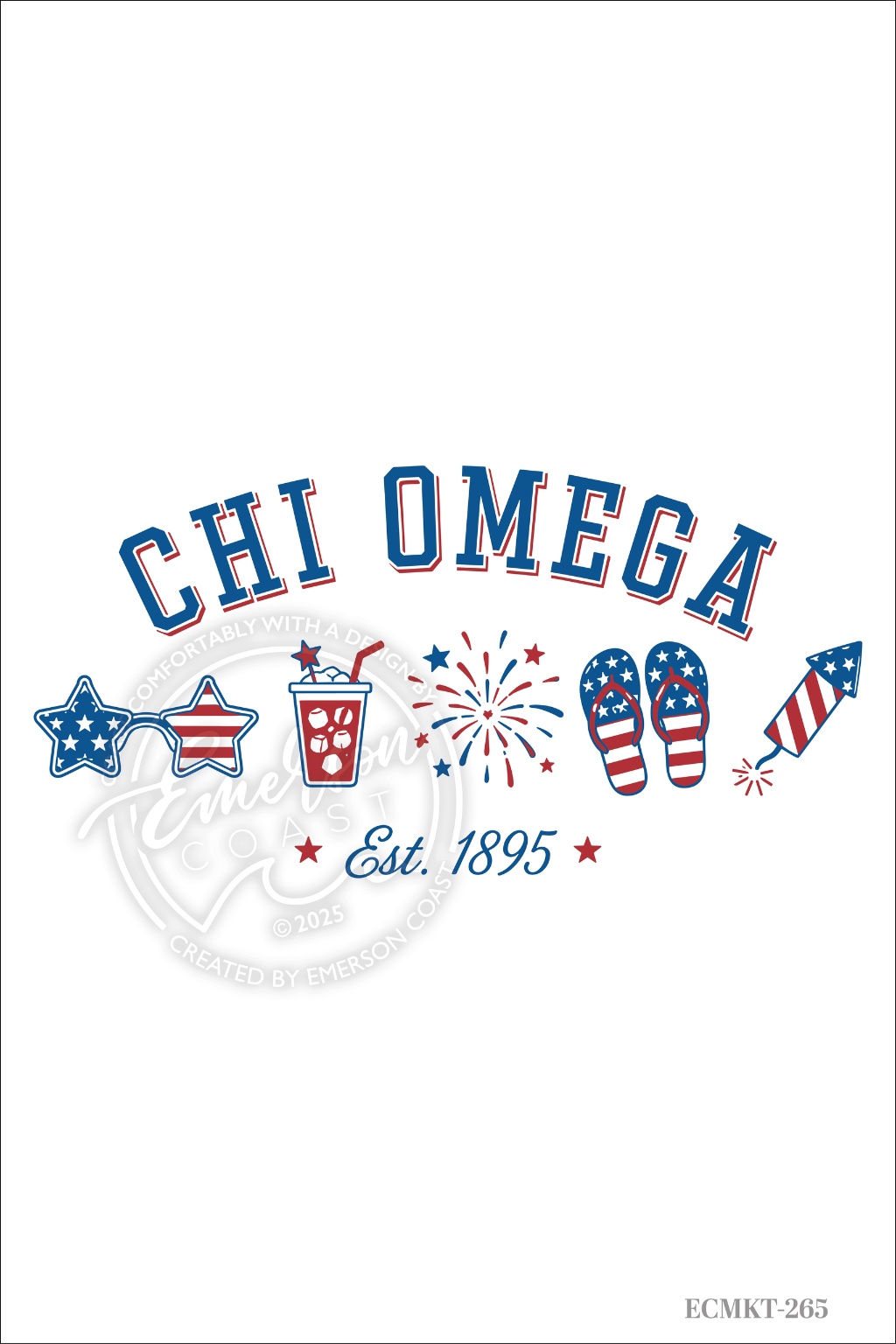 Chi Omega 4th of July Work Week Tee