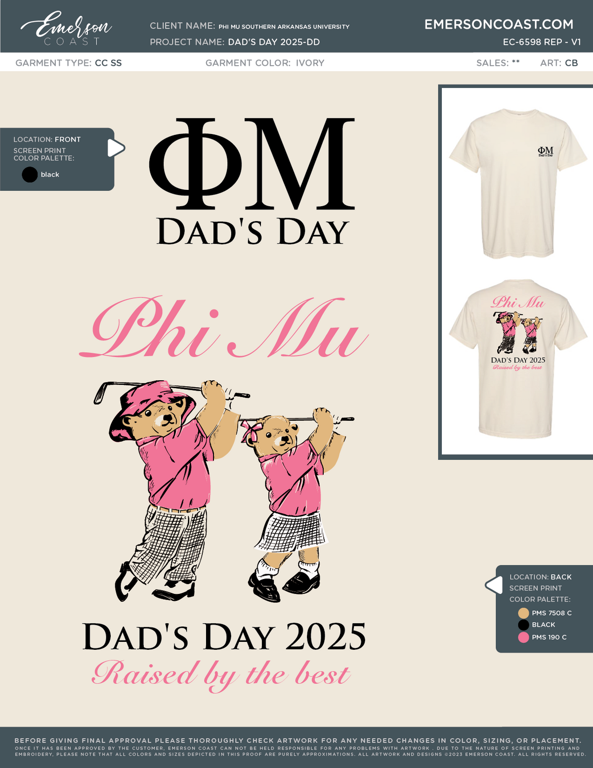 EC-6598 REP Phi Mu Southern Arkansas University Dad's Day 2025-DD