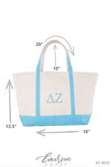Delta Zeta Teal Bid Day Tote