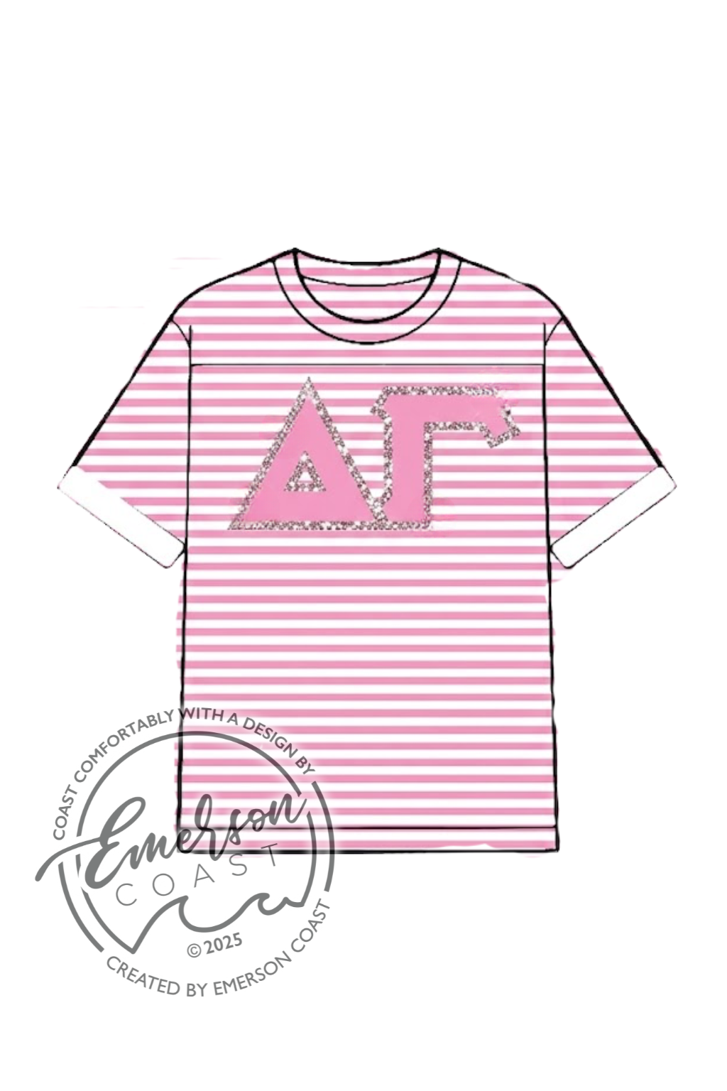 Delta Gamma Pinkalicious Greek Letter Jersey