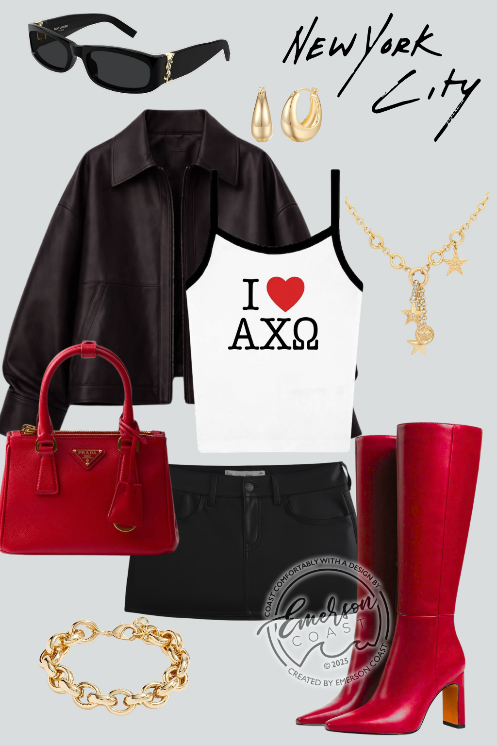 Alpha Chi Omega NYC Themed Tank