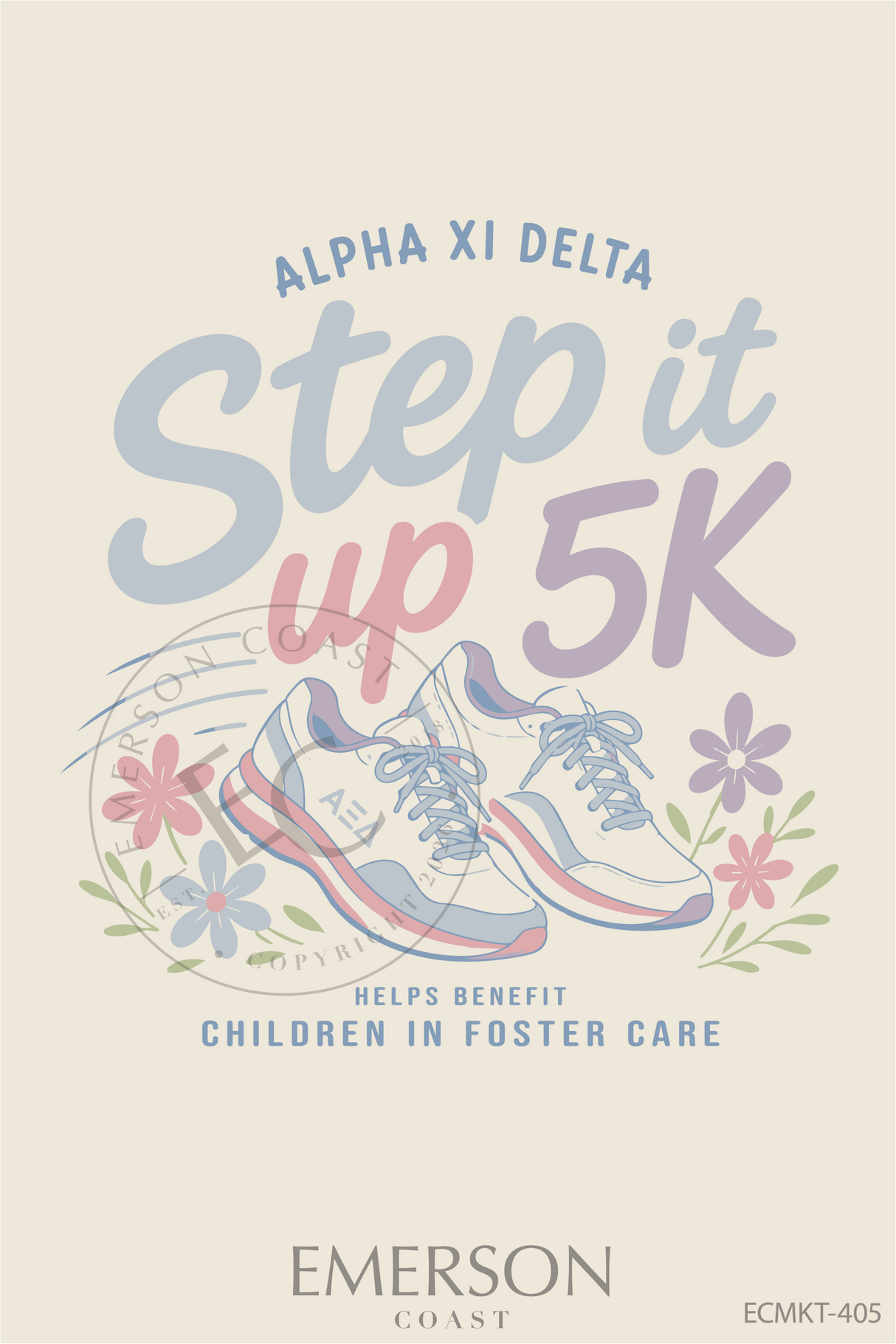 Alpha Xi Delta Step It Up 5K T-Shirt