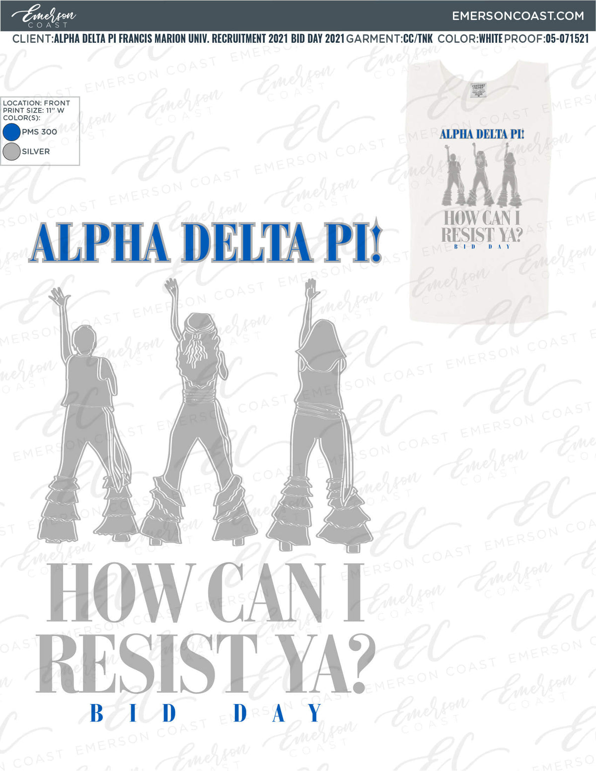 05-071521 Alpha Delta Pi Francis Marion University Bid Day 2021