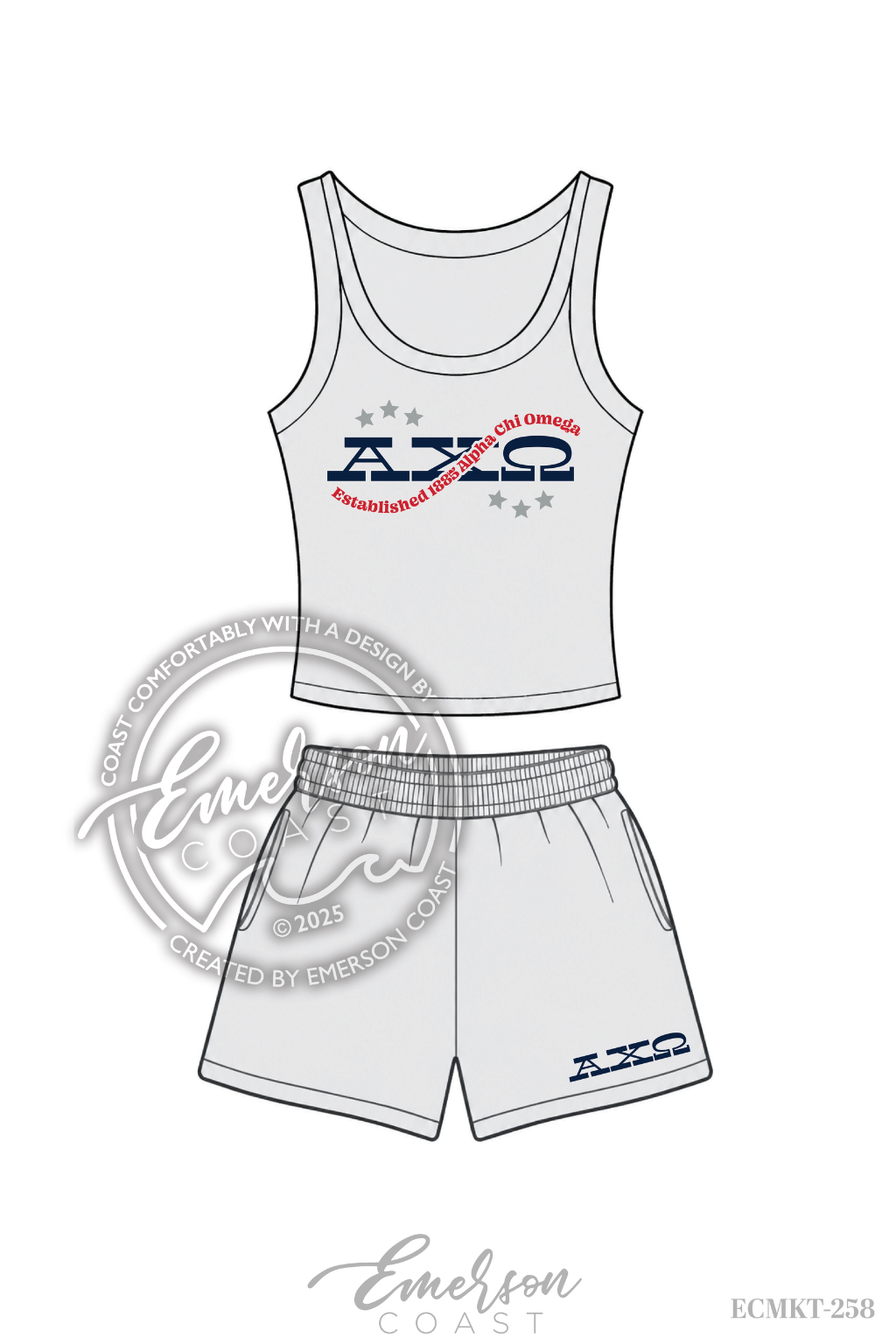 Alpha Chi Omega 4th of July Work Week Tank