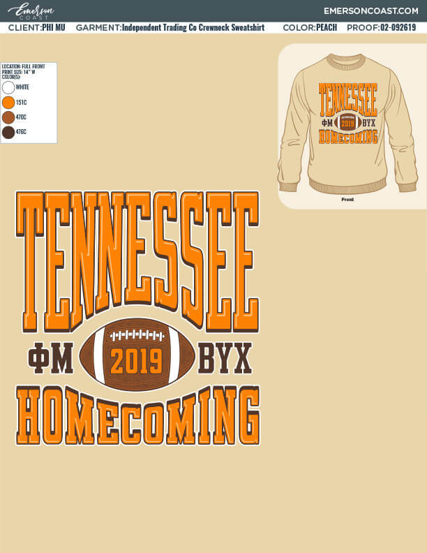 02-092619 Phi Mu University of Tennesse Knoxville Homecoming 2019 CLASSIC