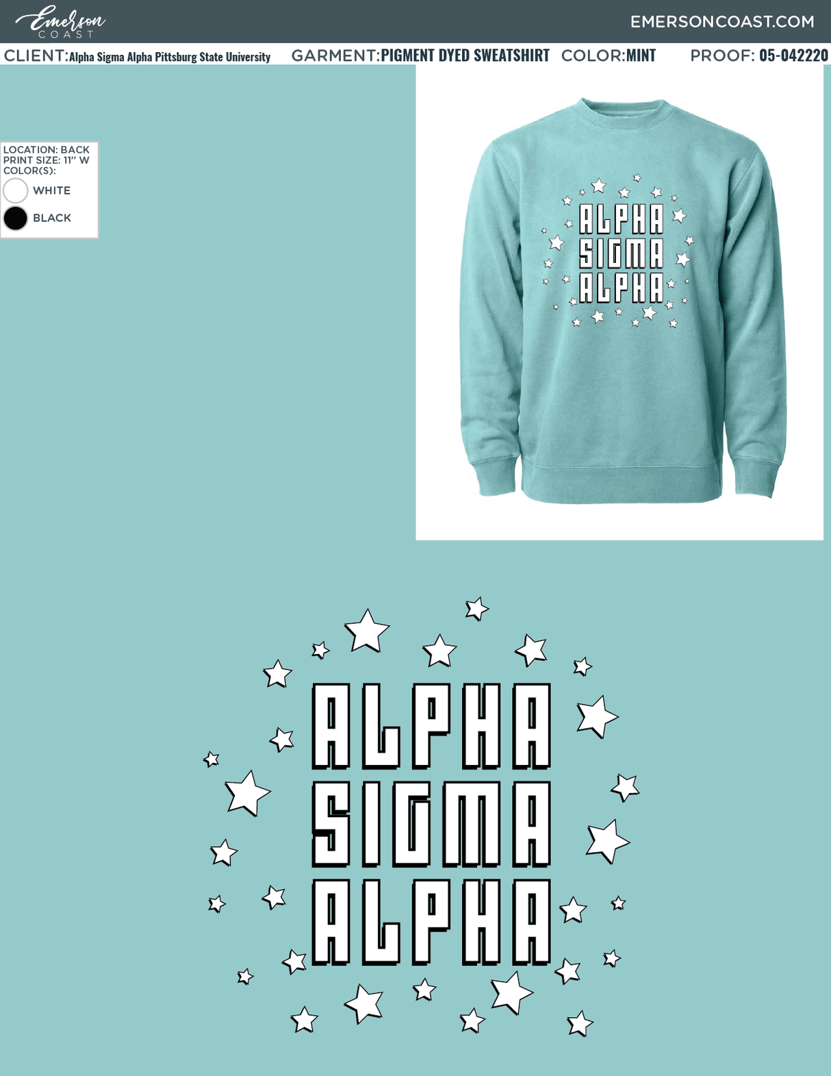 05-042220 Alpha Sigma Alpha Pittsburg State University Sweatshirt 2020 -01