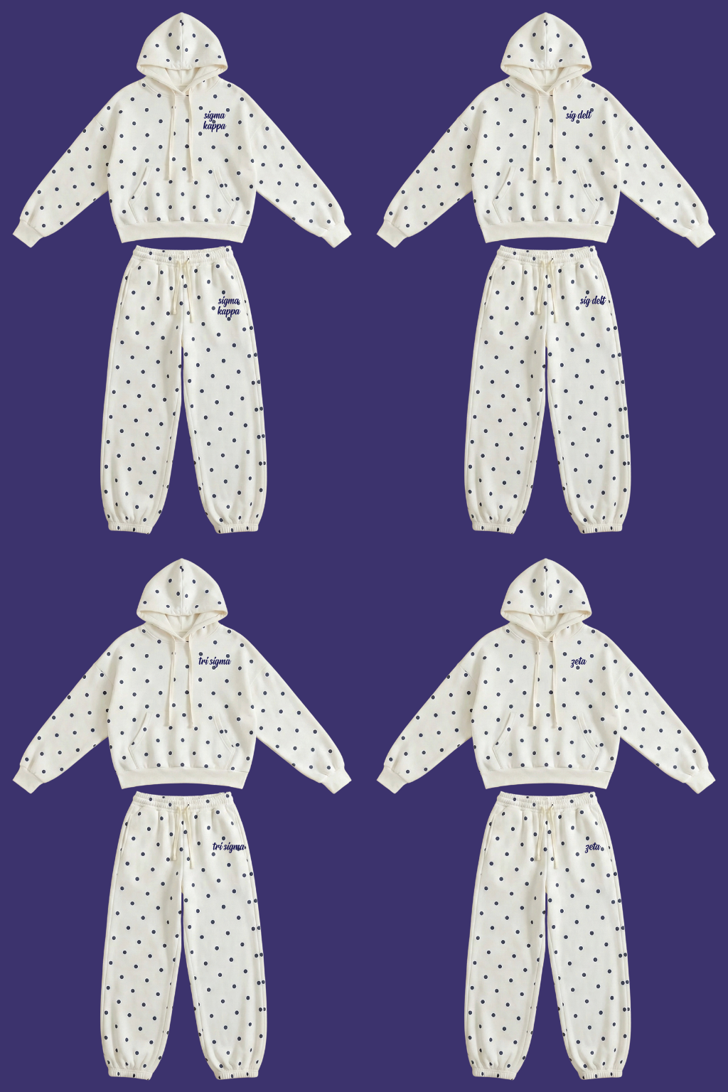 Polka Dot Bubble Hoodie & Jogger Set