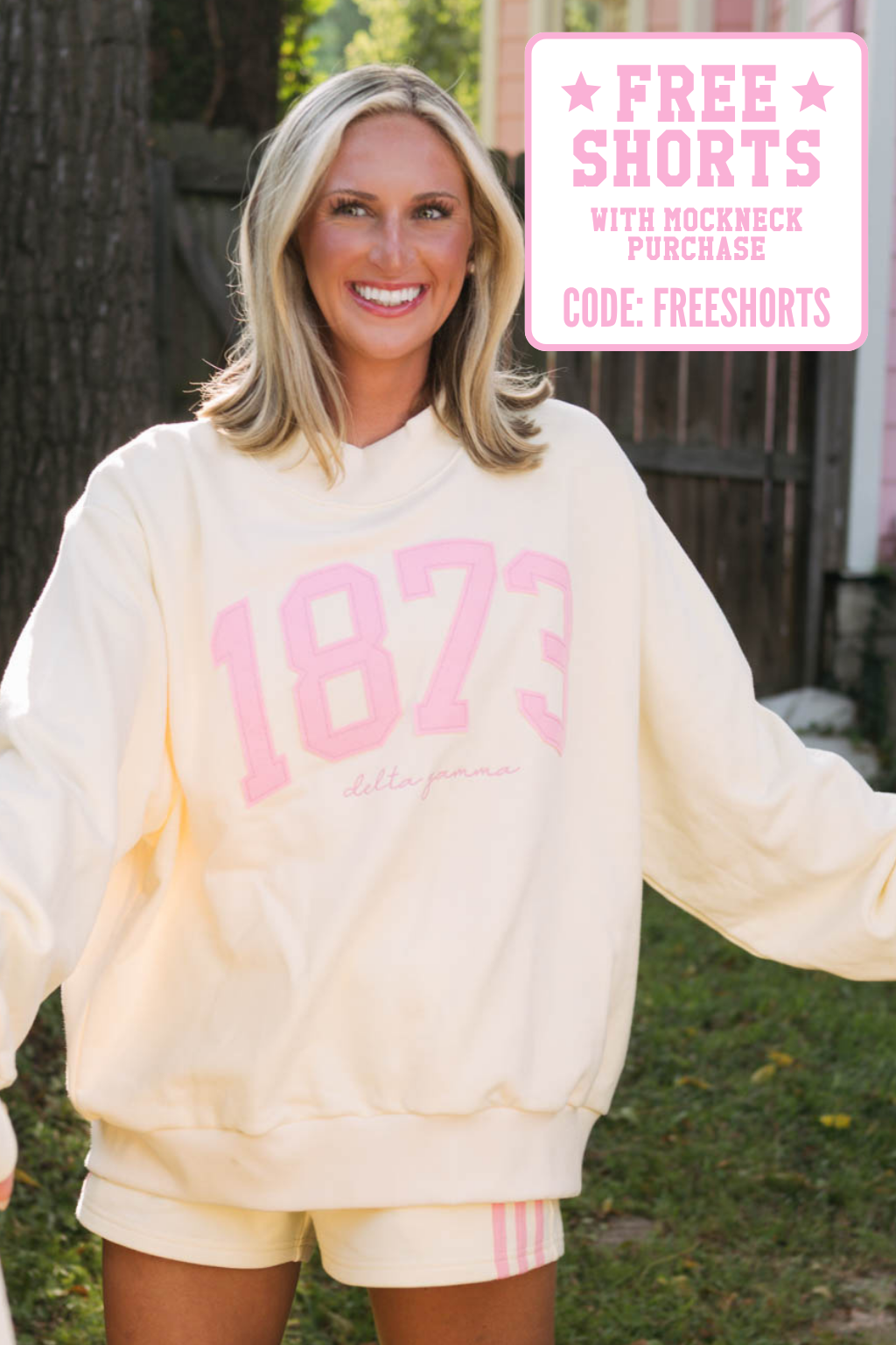 Delta Gamma Vintage Varsity Mockneck