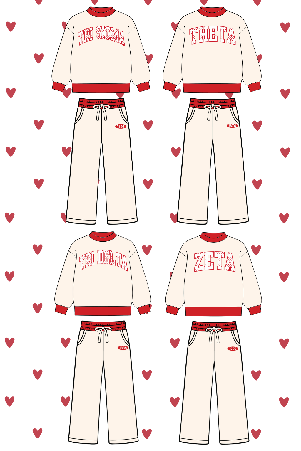 Valentines Mock Neck & Pant Set