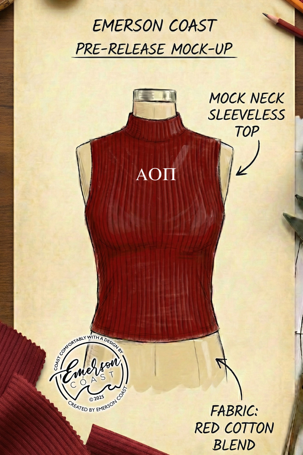 Pre-Release Style: Sorority Mock Neck Tank