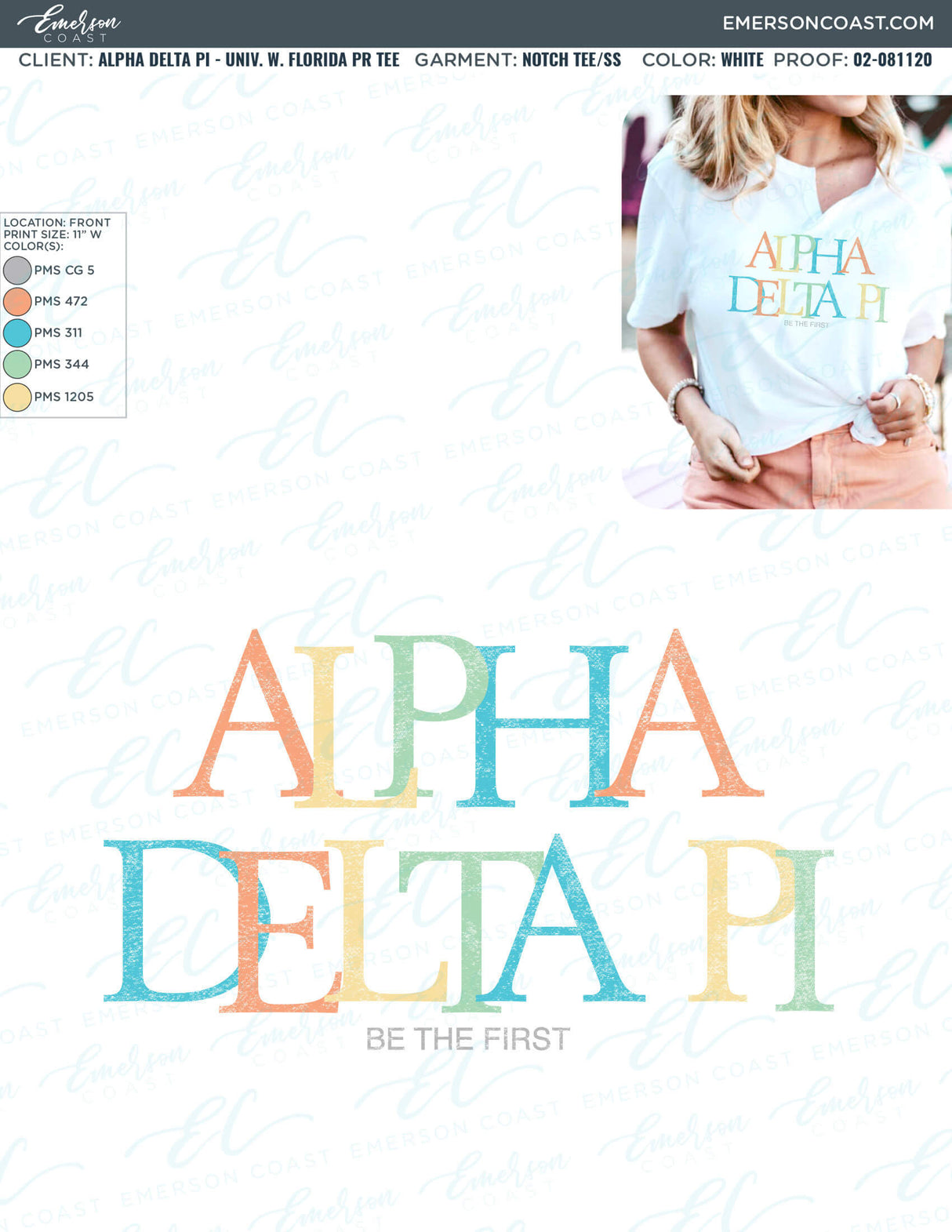 02-081120 Alpha Delta Pi - University of West Florida PR tee