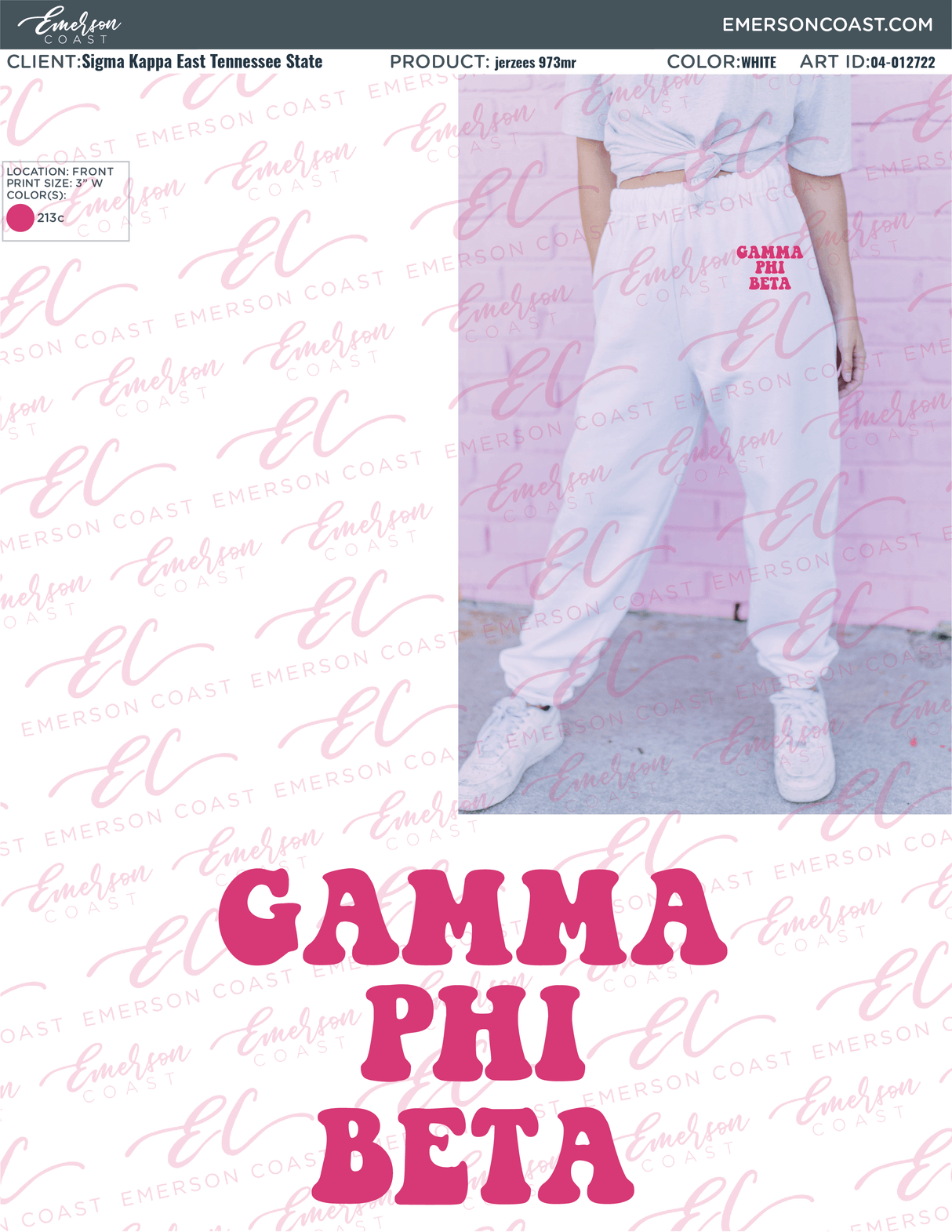 04-012722 Gamma Phi Beta Florida State University Sweats 2022-01