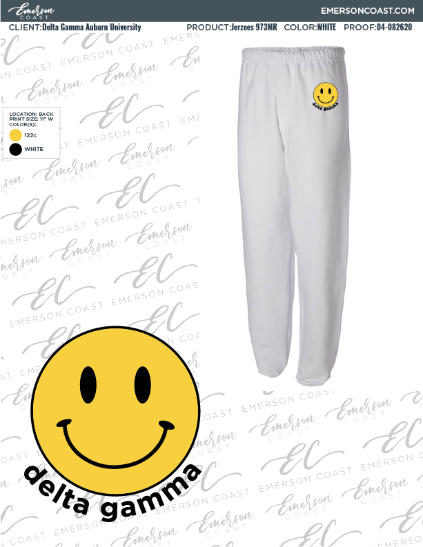 04-082620 Delta Gamma Auburn University White joggers 2020-01