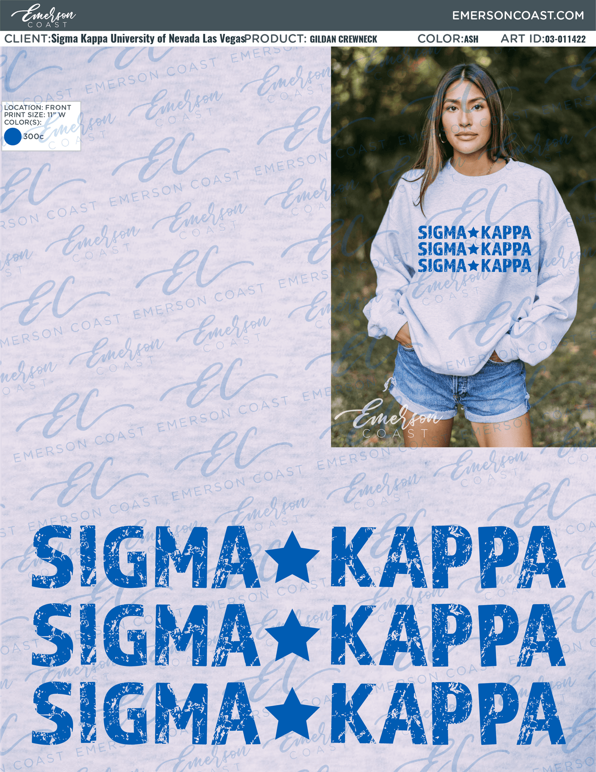 03-011422 Sigma Kappa University of Nevada Las Vegas Crewneck 2022-01