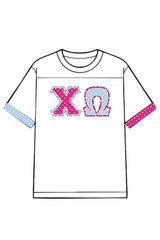 Chi Omega Polka Dot Bid Day Greek Letter Jersey