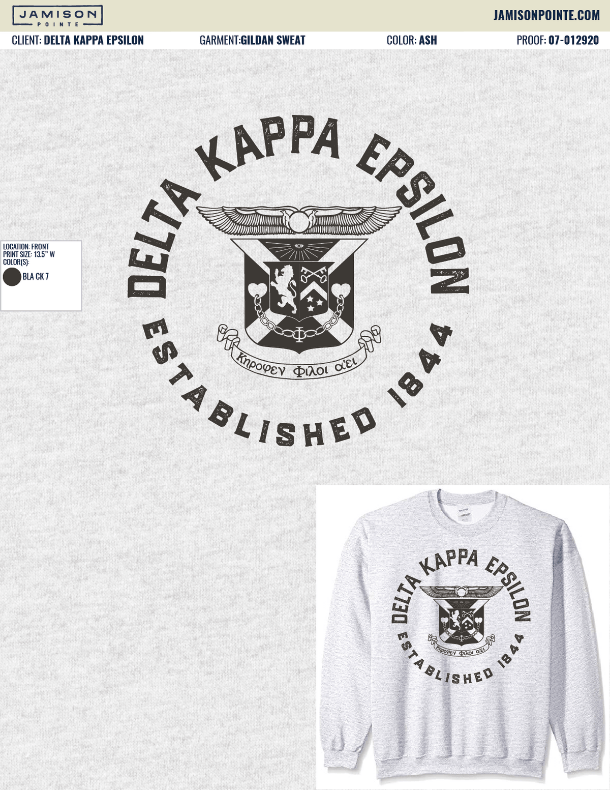 07-012920 Delta Kappa Epsilon Vanderbilt University Vintage Sweatshirts 2020-01