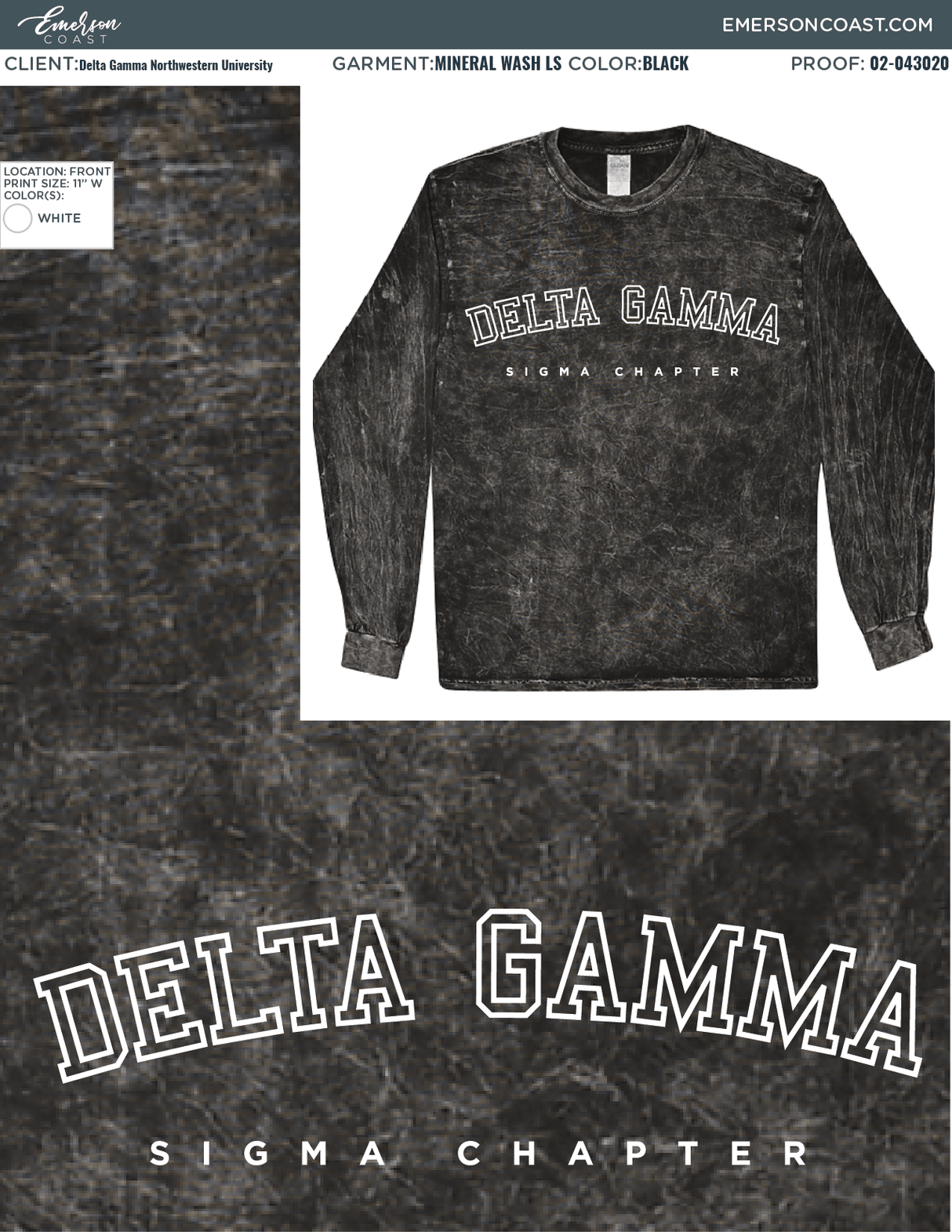 02-043020 Delta Gamma Northwestern University Mineral Wash Long Sleeve 2020-01