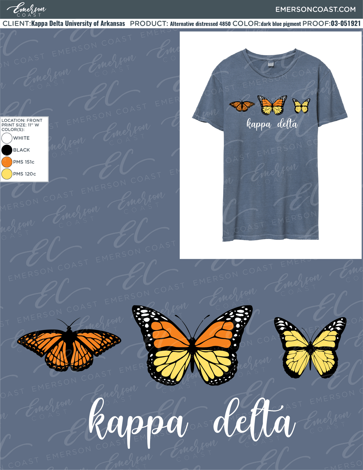 03-051921 Kappa Delta University of Arkansas Bid Day Butterfly 2021-01