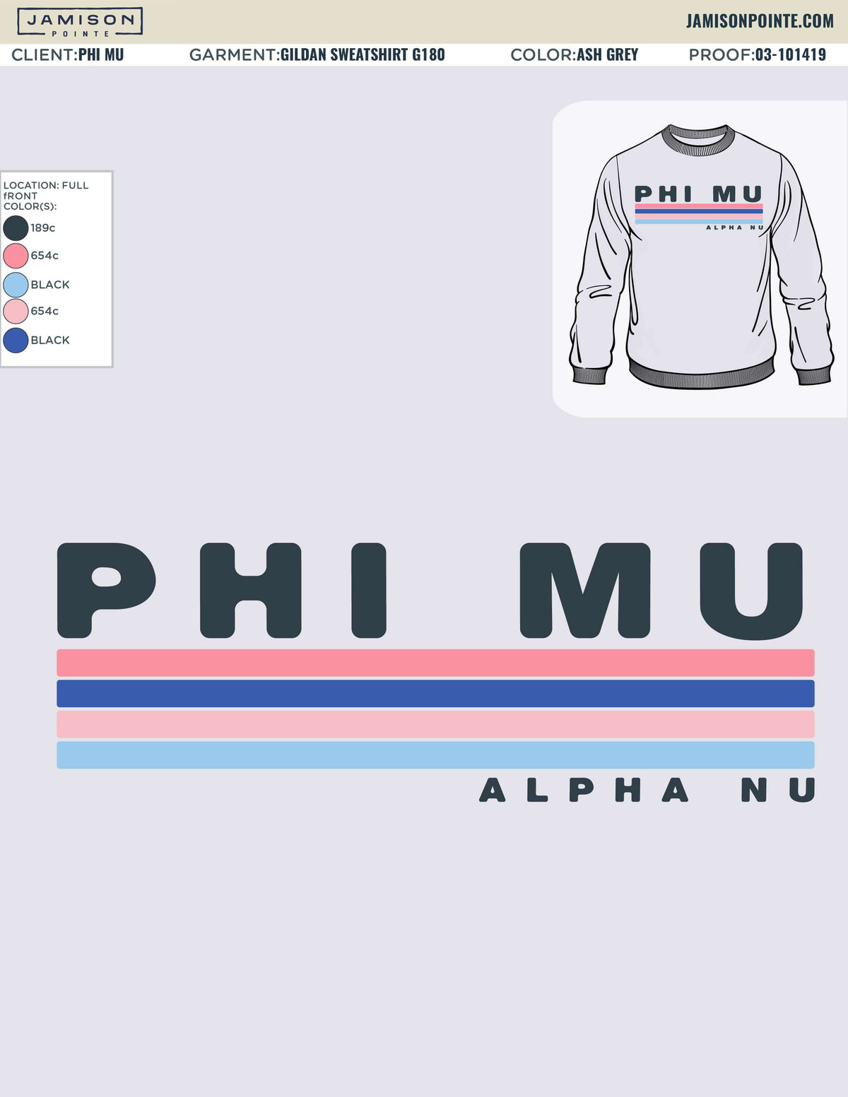 03-101419 Phi Mu University of Florida Sweatshirts Retro 2019-01